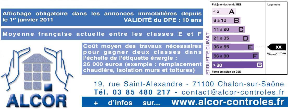 Affichage et moyenne française classement DPE