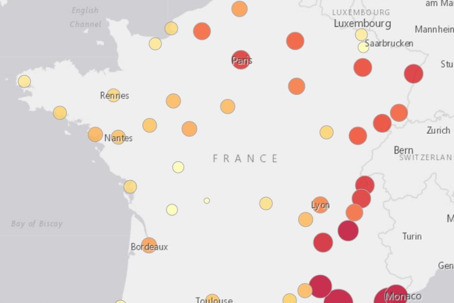 Villes polluées France