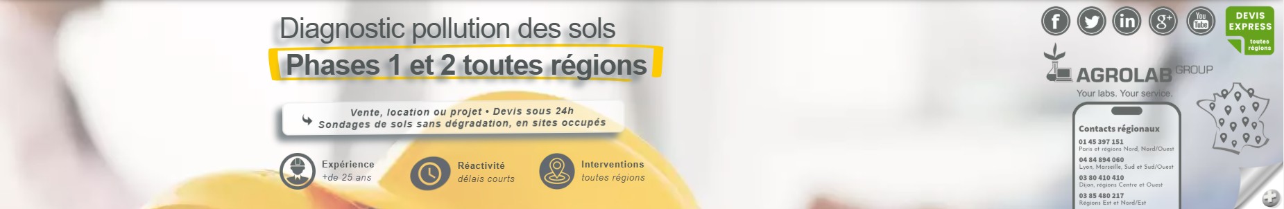 Diagnostic pollution des sols | Devis toutes régions | ALCOR 1 Diagnostic pollution des sols ALCOR