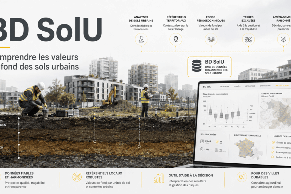 BD SolU valeurs de fond des sols urbains et pollution des sols