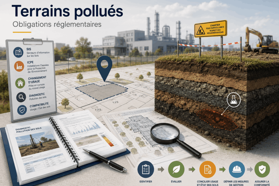 Terrains pollués et guide des textes réglementaires