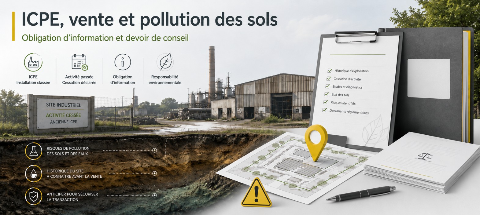 Vente d’un ancien site industriel et information de l’acheteur Vente d’un ancien site industriel et information de l’acheteur